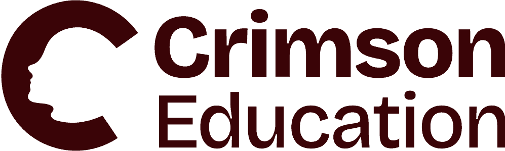 Crimson Education logo with a dark red and black colour scheme.