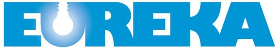 Eureka Edvantage Learning Hub logo with vibrant blue text and light bulb icon.